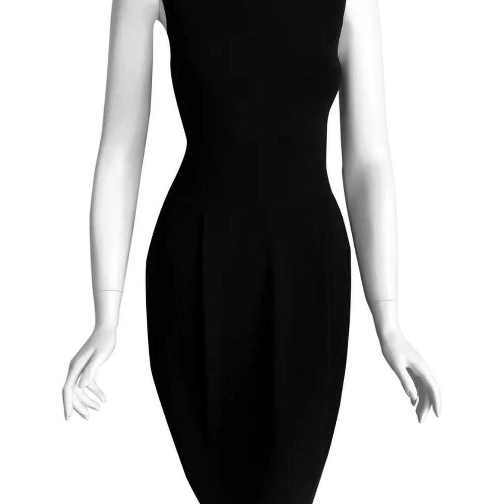 Karol Richardson Chanel Dress Black Sleeveless M/L Balloon skirt Work‎ core